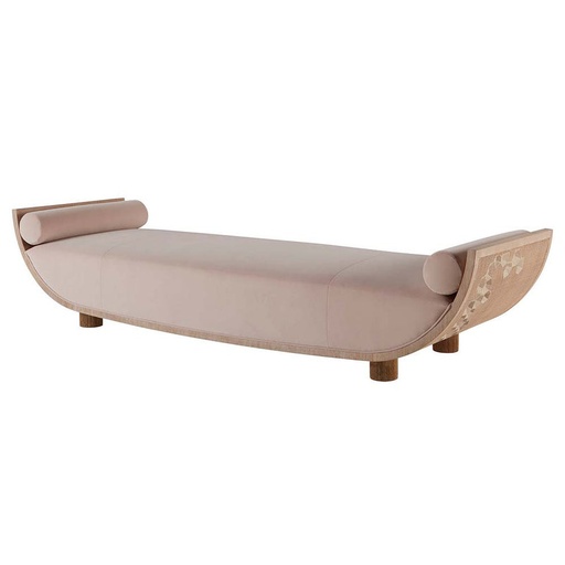 [oak-chaise-moda] Chaise longue de roble Moda
